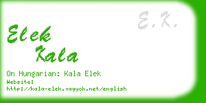 elek kala business card